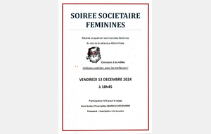 Soirée sociétaire Féminines