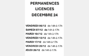 PERMANENCES LICENCES